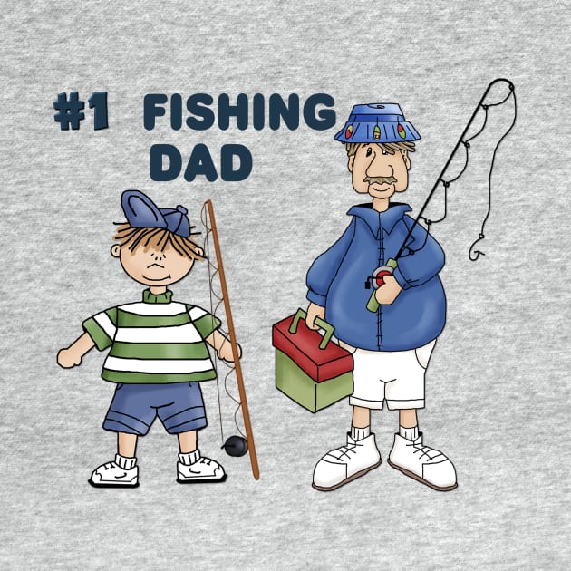 Number #1 Fishing Dad by SpiceTree